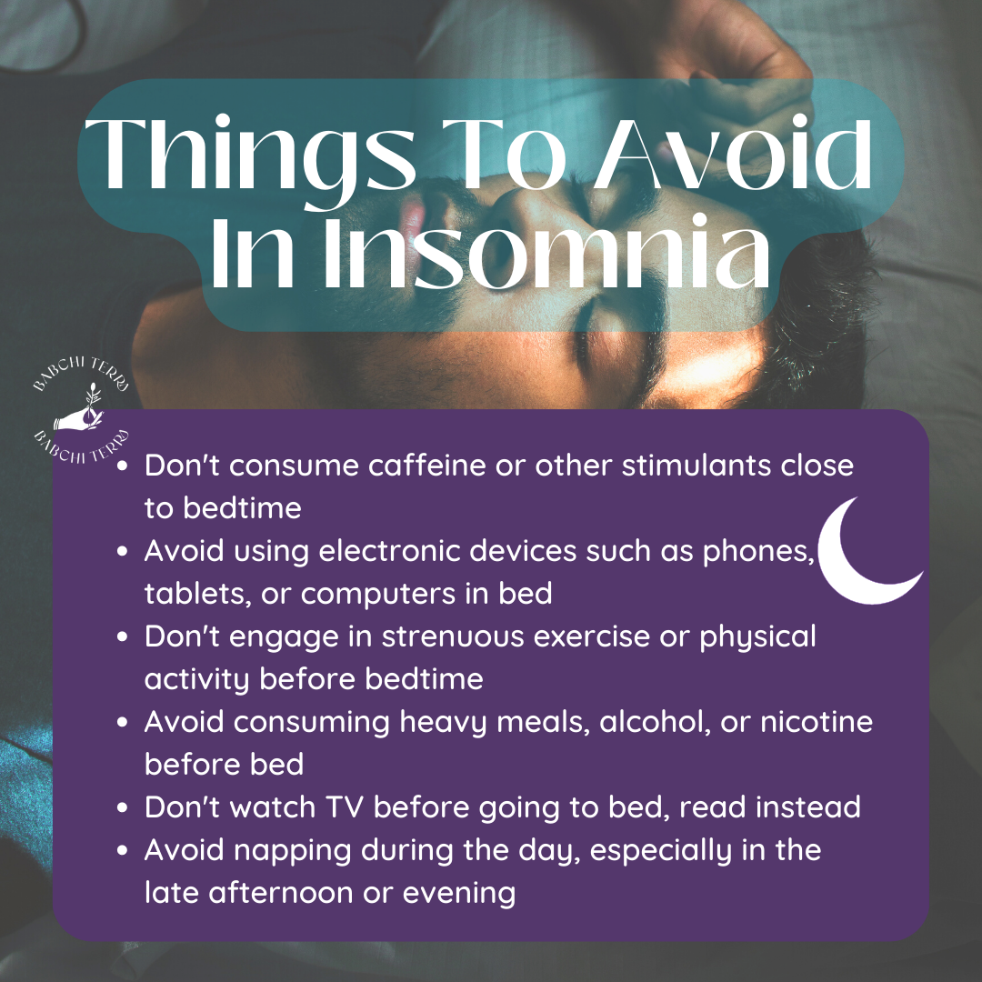 Things to avoid when you have insomnia