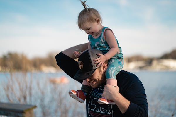 Baby enjoying father's company 