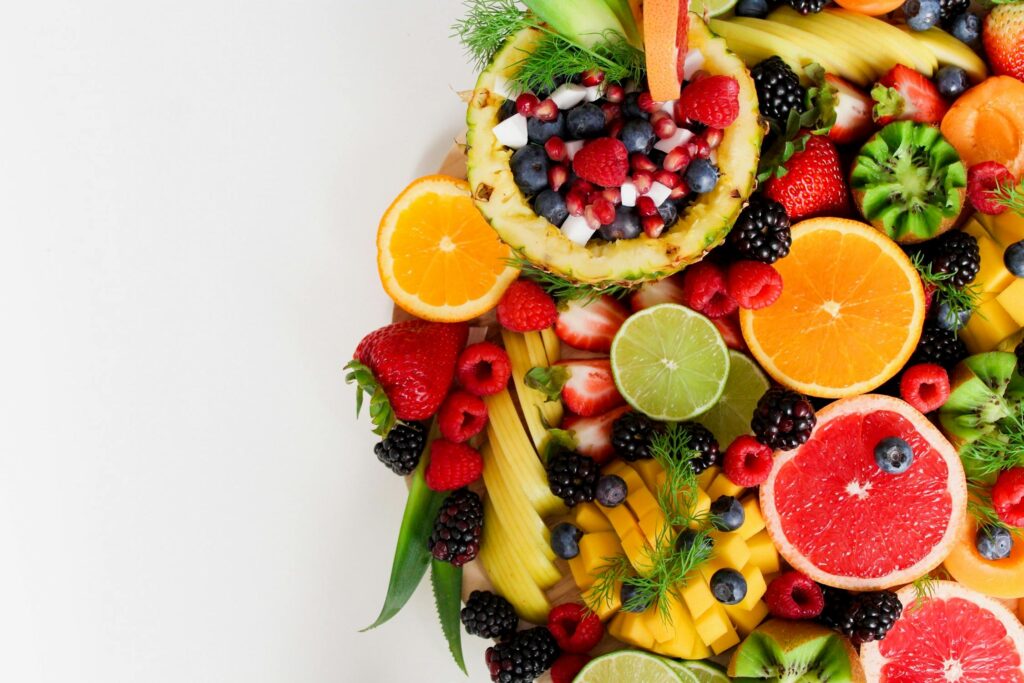 Variety of fruits and vegetables 